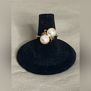 Vintage Double Freshwater Pearls Ring